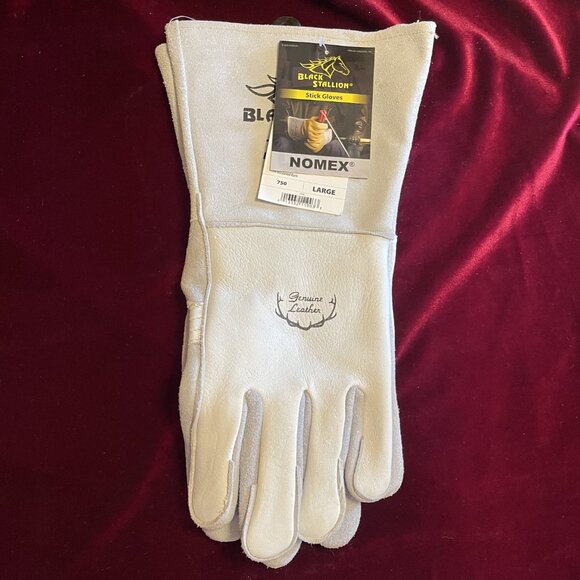 LEATHER WELDING GLOVES Black Stallion 750L Large PREMIUM ELK SKIN 1140A - Picture 11 of 11